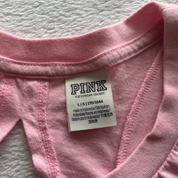 Pink Athletic Bundle of 2 Tanks-Pink and White- Size L - Picture 8 of 9